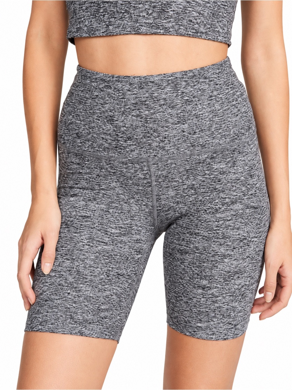 Beyond Yoga Womens Space Dye Bike 0972 Shorts gray XS women high rise buttery